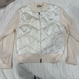 Moncler Mixed Media Paneled Wool Cardigan sz S